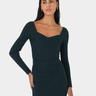 Forcast Cienna Cross Over Knit Top