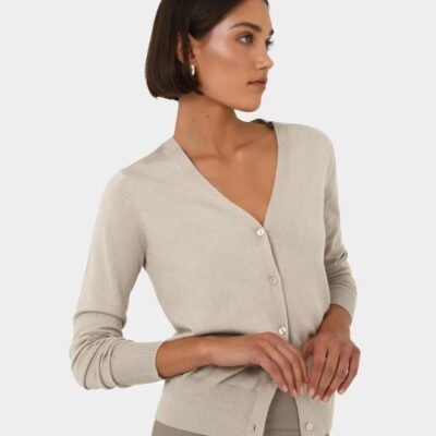Forcast Nicolette V-neck Knit Cardigan