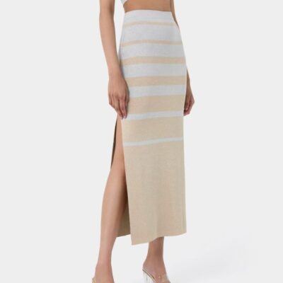 Forcast Shay Lurex Knit Skirt
