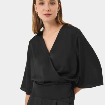 Forcast Aviya V-neck Wrap Blouse