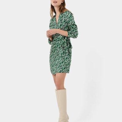 Forcast Keira Printed Mini Wrap Dress