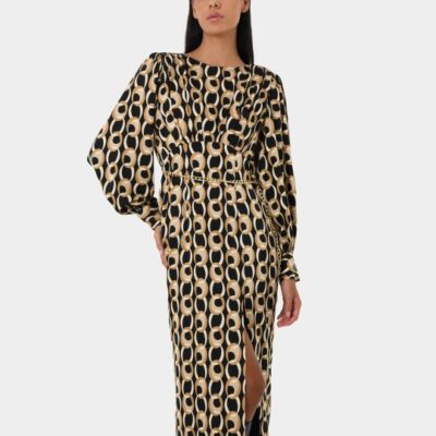 Forcast Nour Chain Print Dress