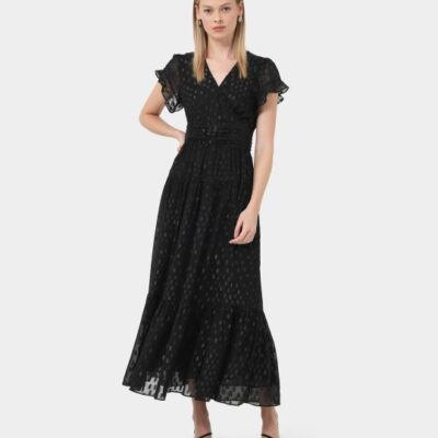 Forcast Minda Glitter Maxi Dress