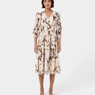 Forcast Cleo V-neck Dress