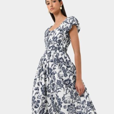 Forcast Pearl Floral Cotton Dress