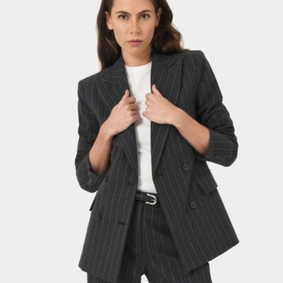 Forcast Beatrice Striped Blazer
