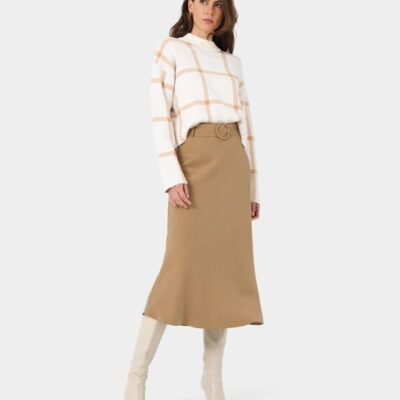 Forcast Isla Belted Midi Skirt