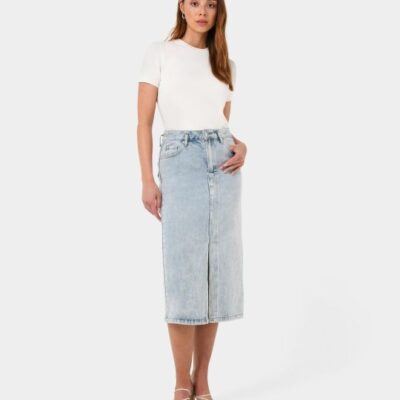 Forcast Veronique Midi Denim Skirt