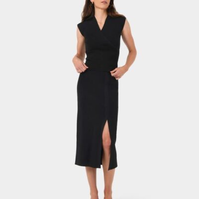 Forcast Betty Knit Split Skirt
