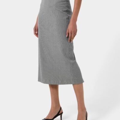 Forcast Rein Houndstooth Midi Skirt