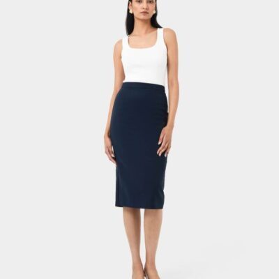 Forcast Safira Midi Pencil Skirt