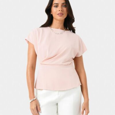 Forcast Bonnie Gathered Peplum Top