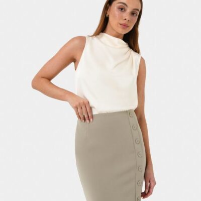 Forcast Mae Cowl Neck Top