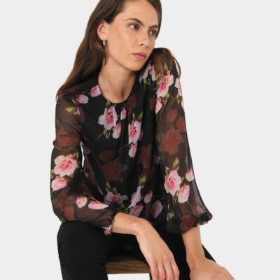 Forcast Rose Floral Top