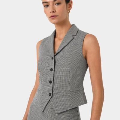 Forcast Rein Houndstooth Tailored Vest