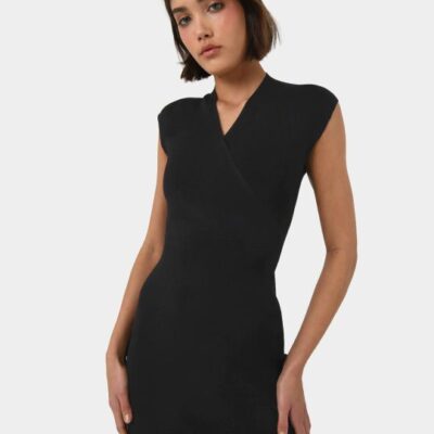 Forcast Ani Cross Over Knit Dress
