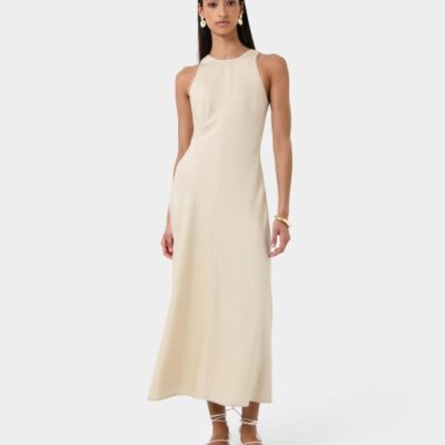 Forcast Aiya Bias Midi Dress