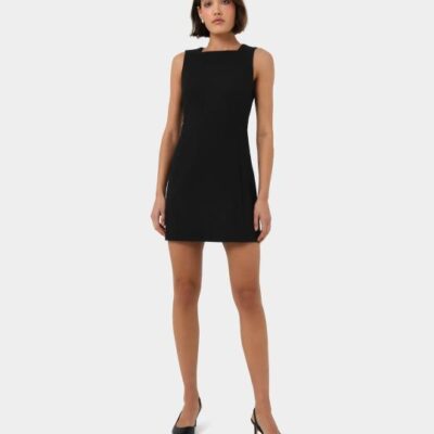 Forcast Ava Square Neck Panel Dress