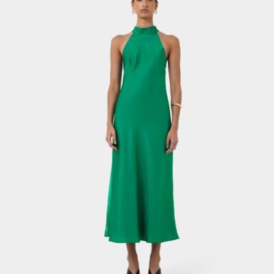 Forcast Leana Bias Midi Dress