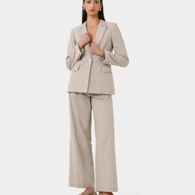 Forcast Ria Stripe Cotton Jacket
