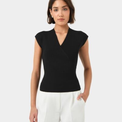 Forcast Ani Wrap Knit Top