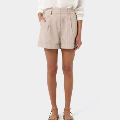 Forcast Ria Stripe Cotton Shorts