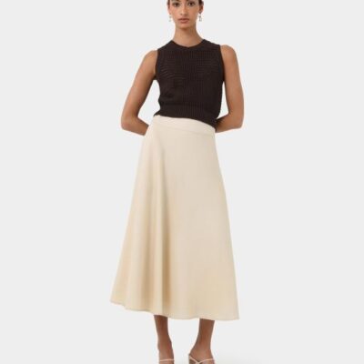 Forcast Aiya Bias Midi Skirt