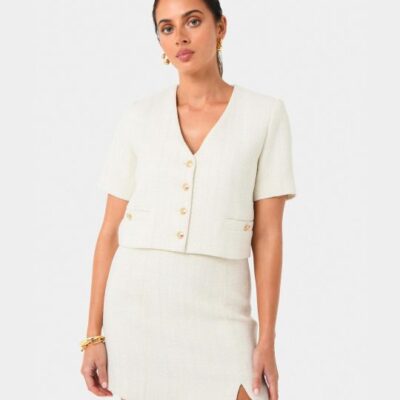 Forcast Carmen Tweed A-line Skirt