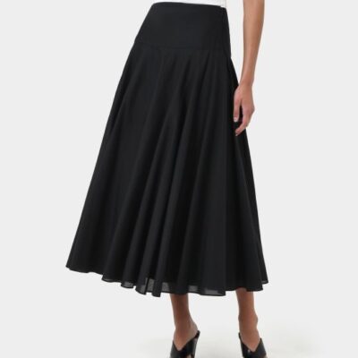 Forcast Deb Cotton Midi Full Skirt
