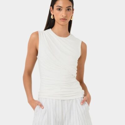 Forcast Mia Ruched Jersey Top