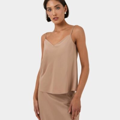 Forcast Joy Satin V-neck Cami