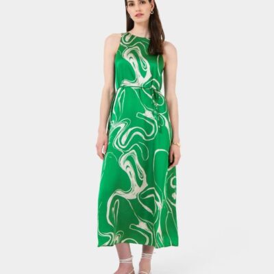 Forcast Gretchen Printed Midi Dress