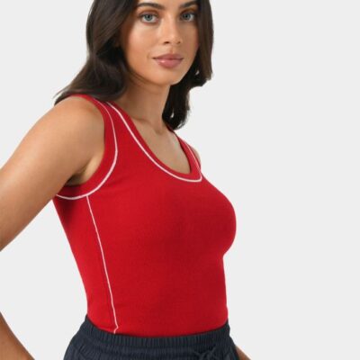 Forcast Gloria Contrast Knit Top