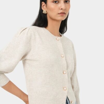 Forcast Nia Button Cardigan