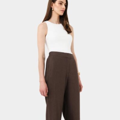 Forcast Ami Wide Leg Linen Pants