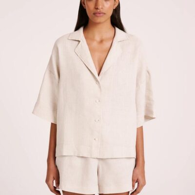 Nude Lucy Linen Lounge Shirt