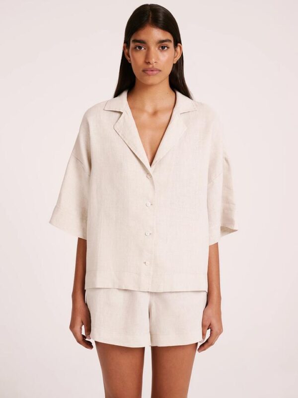 Nude Lucy Linen Lounge Shirt