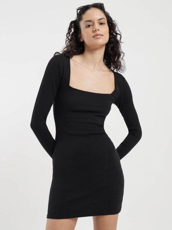 Beyond Her Prya Square Neck Mini Dress